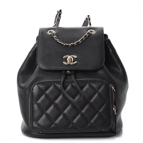 chanel black caviar leather backpack|Backpacks .